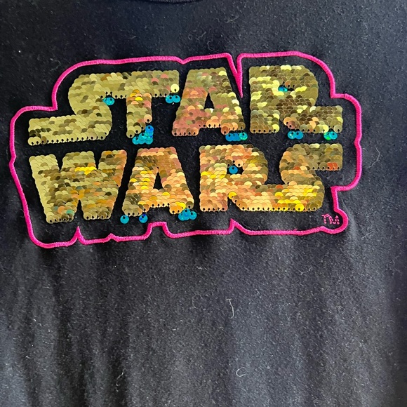 Two Color Sequin Star Wars Tee - Picture 2 of 6